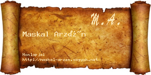 Maskal Arzén névjegykártya
